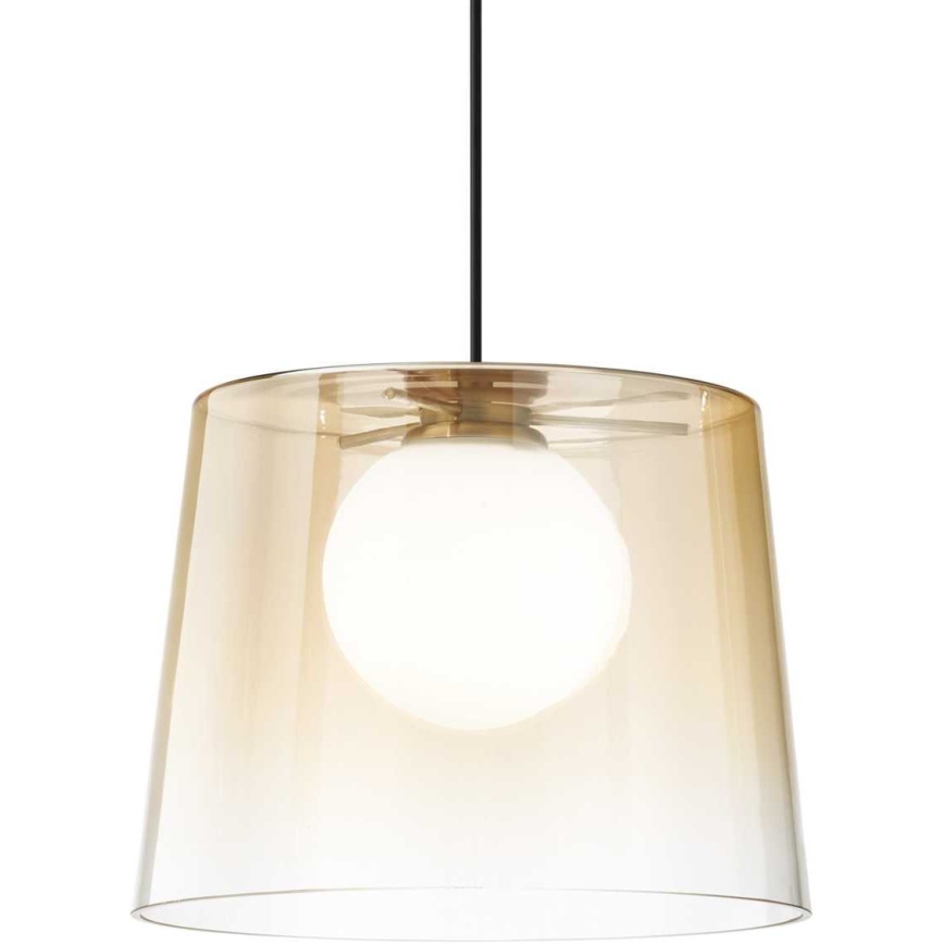 Ideal Lux - LED Lustra ar auklu FADE 1xG9/3W/230V d. 27,3 cm zelta/dūmakains