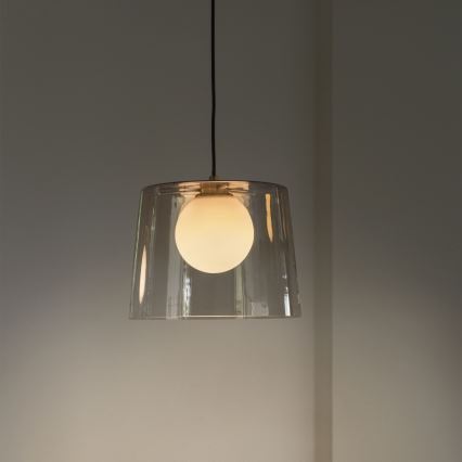 Ideal Lux - LED Lustra ar auklu FADE 1xG9/3W/230V d. 27,3 cm zelta/dūmakains