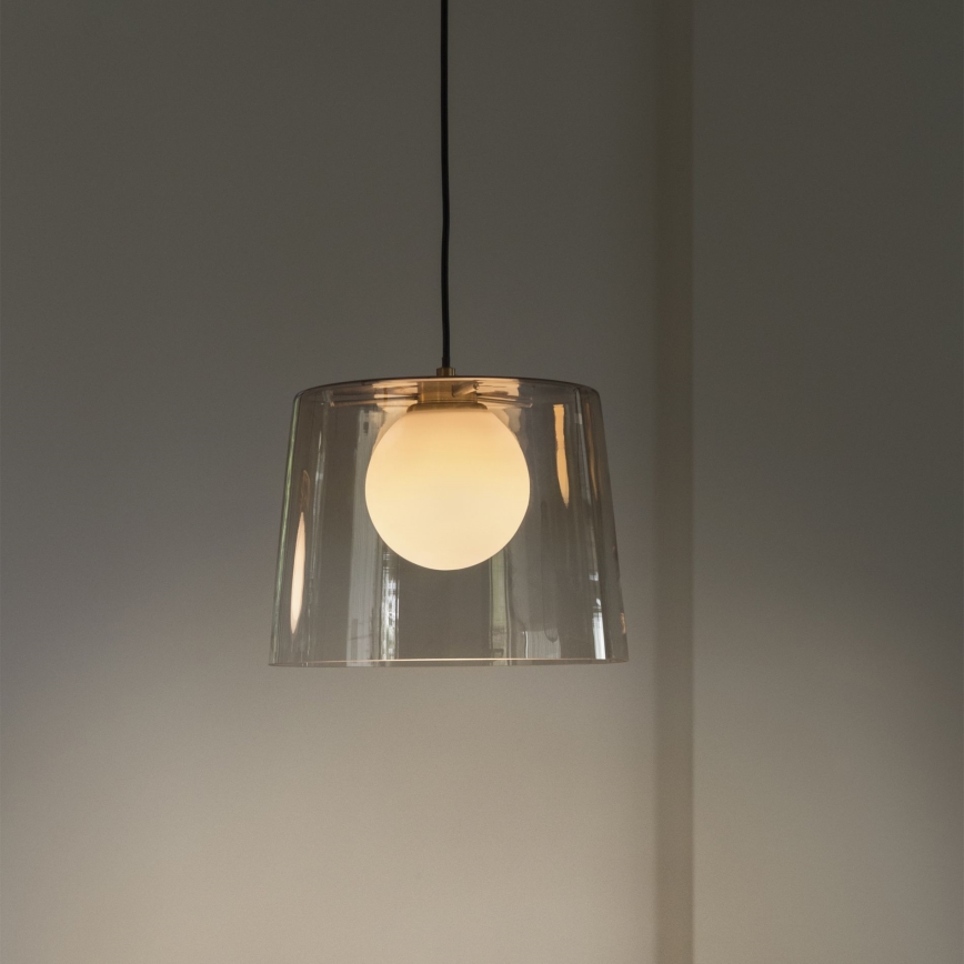 Ideal Lux - LED Lustra ar auklu FADE 1xG9/3W/230V d. 27,3 cm zelta/dūmakains