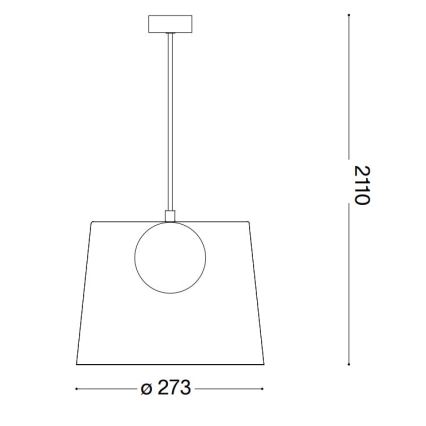 Ideal Lux - LED Lustra ar auklu FADE 1xG9/3W/230V d. 27,3 cm zelta/dūmakains