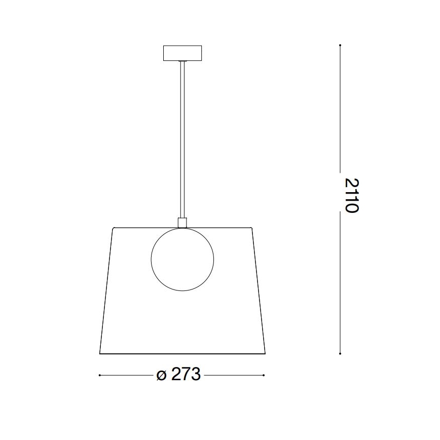 Ideal Lux - LED Lustra ar auklu FADE 1xG9/3W/230V d. 27,3 cm zelta/dūmakains