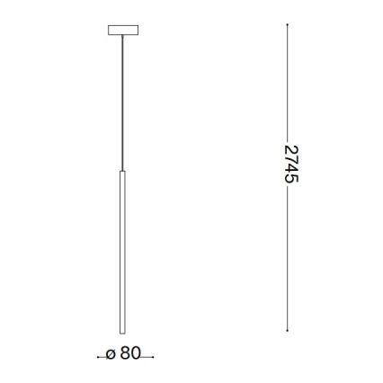 Ideal Lux - LED Lustra ar auklu FILO LED/3,5W/230V 3000K CRI 90 balta
