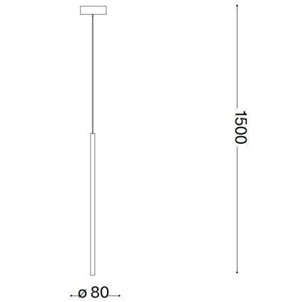 Ideal Lux - LED Lustra ar auklu FILO LED/3,5W/230V 3000K CRI 90 misiņš