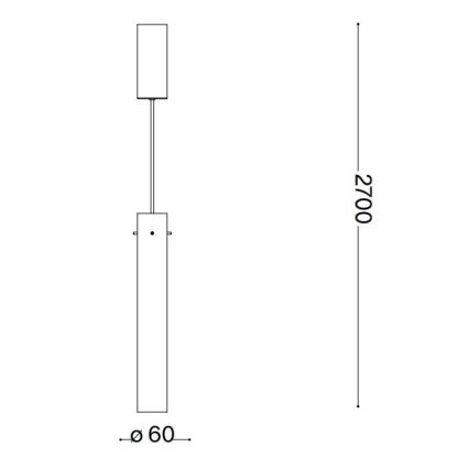 Ideal Lux - LED Lustra ar auklu FLAM LED/10W/230V d. 6 cm CRI 90 caurspīdīga