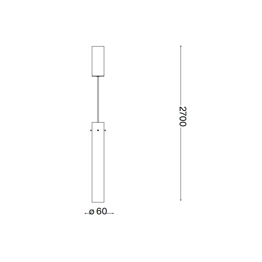 Ideal Lux - LED Lustra ar auklu FLAM LED/10W/230V d. 6 cm CRI 90 caurspīdīga
