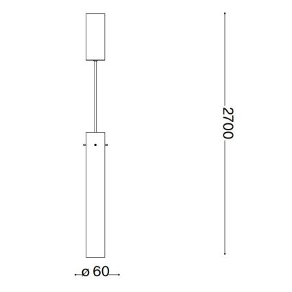 Ideal Lux - LED Lustra ar auklu FLAM LED/10W/230V d. 6 cm CRI 90 dūmakains