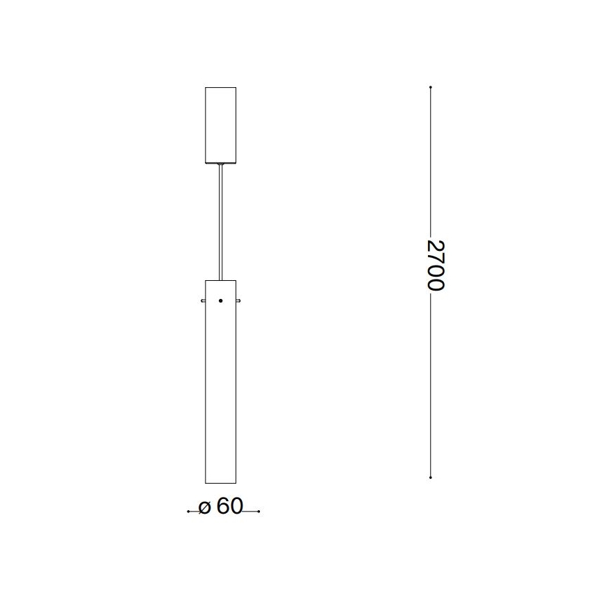 Ideal Lux - LED Lustra ar auklu FLAM LED/10W/230V d. 6 cm CRI 90 dūmakains