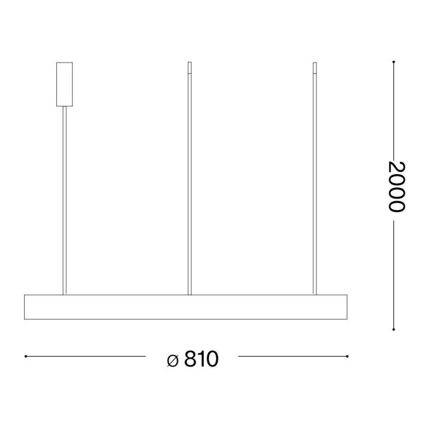 Ideal Lux - LED Lustra ar auklu GEMINI LED/59W/230V d. 81 cm CRI 90 zelta