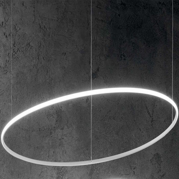 Ideal Lux - LED Lustra ar auklu HULAHOOP LED/28W/230V 3000K d. 61 cm CRI 90 balta