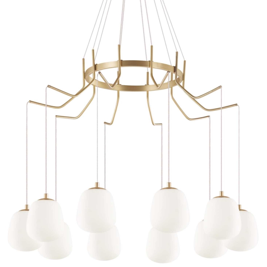 Ideal Lux - LED Lustra ar auklu KAROUSEL 10xG9/3W/230V d. 82,5 cm misiņš
