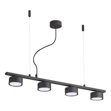 Ideal Lux - LED Lustra ar auklu MINOR 4xGX53/9W/230V 75,5 cm melna