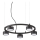 Ideal Lux - LED Lustra ar auklu MINOR 5xGX53/9W/230V d. 50 cm melna