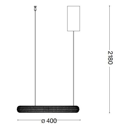 Ideal Lux - LED Lustra ar auklu MIRACLE LED/25W/230V d. 40 cm CRI 90 matēts hroms
