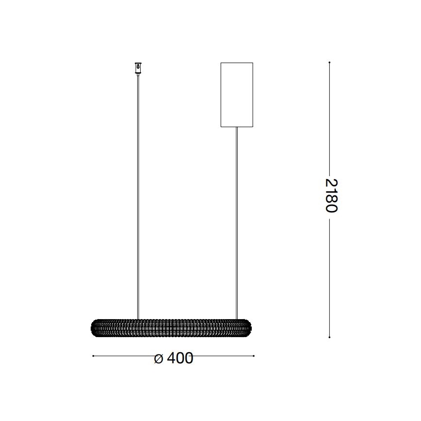 Ideal Lux - LED Lustra ar auklu MIRACLE LED/25W/230V d. 40 cm CRI 90 matēts hroms
