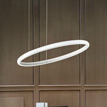 Ideal Lux - LED Lustra ar auklu MIRACLE LED/37W/230V d. 60 cm CRI 90 matēts hroms