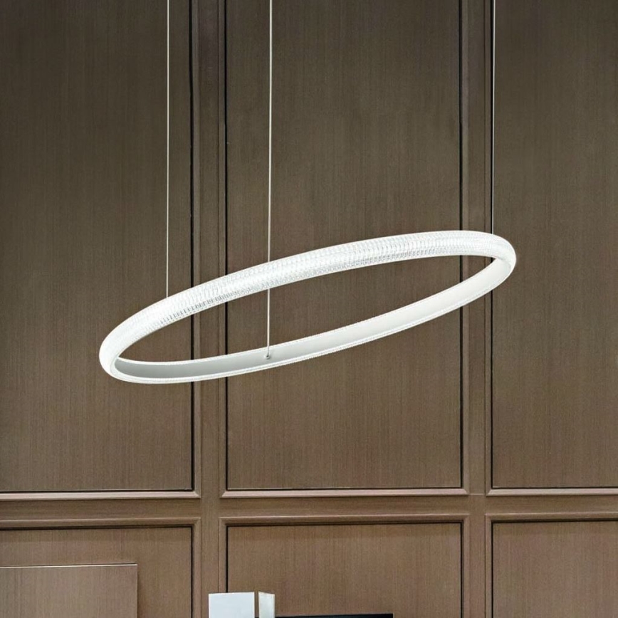Ideal Lux - LED Lustra ar auklu MIRACLE LED/37W/230V d. 60 cm CRI 90 matēts hroms