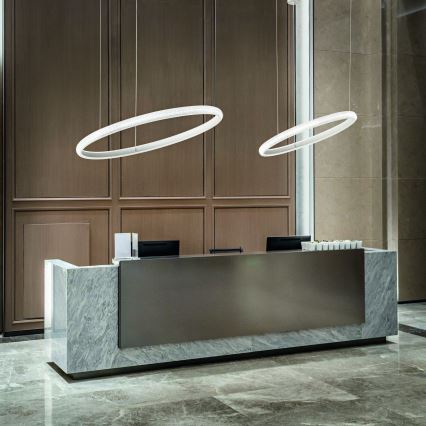 Ideal Lux - LED Lustra ar auklu MIRACLE LED/37W/230V d. 60 cm CRI 90 matēts hroms