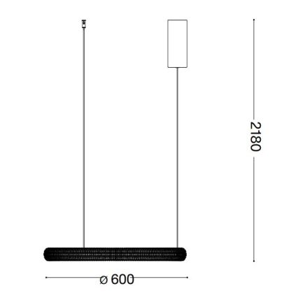 Ideal Lux - LED Lustra ar auklu MIRACLE LED/37W/230V d. 60 cm CRI 90 matēts hroms