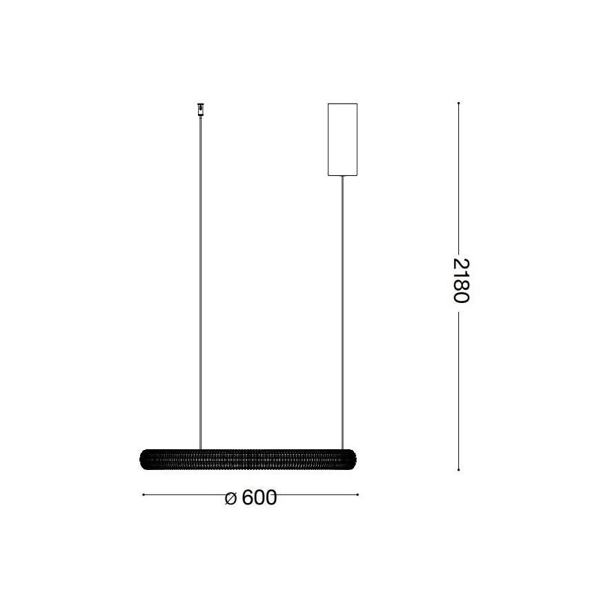 Ideal Lux - LED Lustra ar auklu MIRACLE LED/37W/230V d. 60 cm CRI 90 matēts hroms