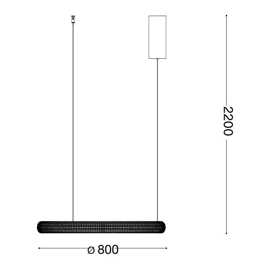 Ideal Lux - LED Lustra ar auklu MIRACLE LED/45W/230V d. 80 cm CRI 90 matēts hroms