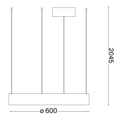 Ideal Lux - LED Lustra ar auklu ORACLE LED/33W/230V 3000K d. 60 cm CRI 90 balta