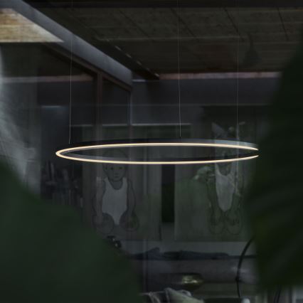 Ideal Lux - LED Lustra ar auklu ORACLE LED/89W/230V 3000K d. 150 cm melna