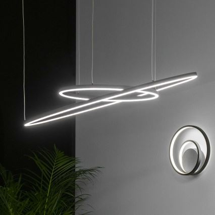 Ideal Lux - LED Lustra ar auklu ORACLE LED/89W/230V 3000K d. 150 cm melna