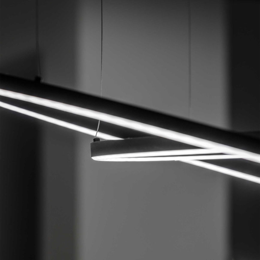 Ideal Lux - LED Lustra ar auklu ORACLE LED/89W/230V 3000K d. 150 cm melna