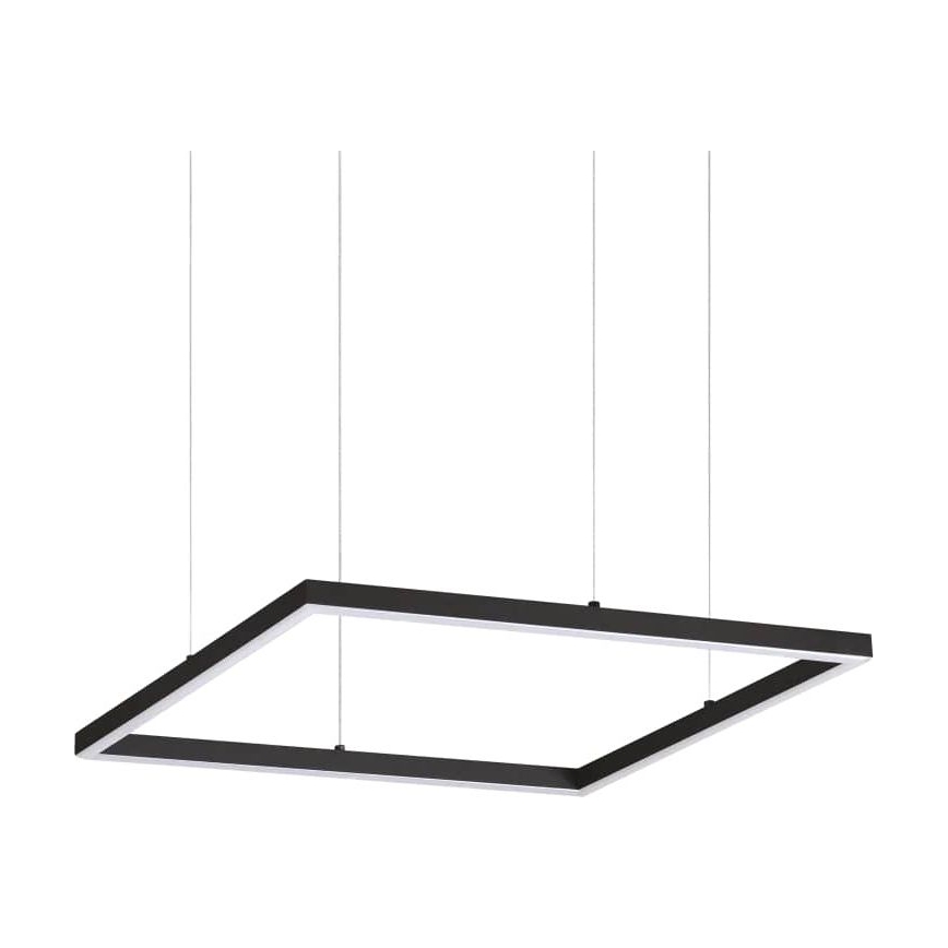 Ideal Lux - LED Lustra ar auklu ORACLE SLIM LED/33W/230V 3000K 50x50 cm melna