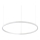 Ideal Lux - LED Lustra ar auklu ORACLE SLIM LED/37W/230V 2700K d. 70,5 cm balta