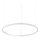 Ideal Lux - LED Lustra ar auklu ORACLE SLIM LED/38W/230V 3000K d. 70 cm balta