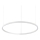 Ideal Lux - LED Lustra ar auklu ORACLE SLIM LED/38W/230V 4000K d. 70 cm balta