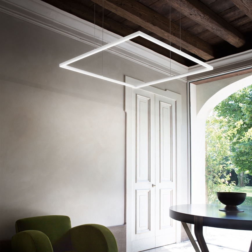 Ideal Lux - LED Lustra ar auklu ORACLE SLIM LED/41W/230V 3000K 70x70 cm balta