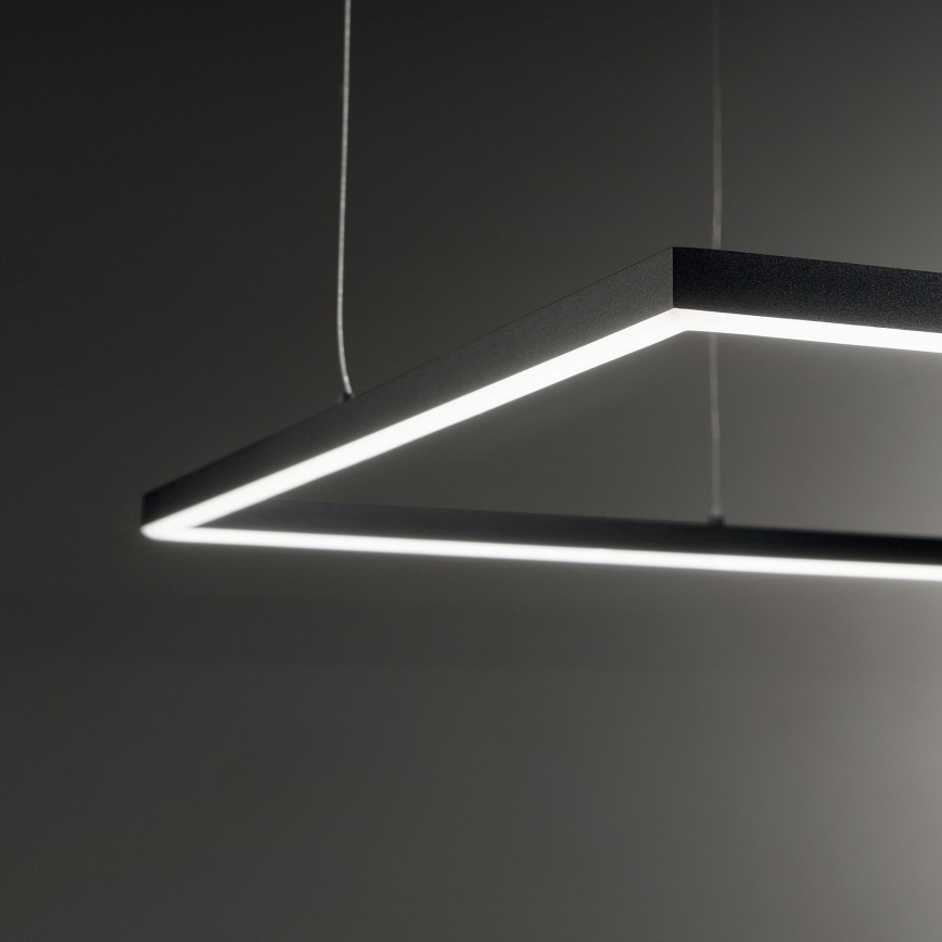 Ideal Lux - LED Lustra ar auklu ORACLE SLIM LED/41W/230V 3000K 70x70 cm melna