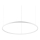 Ideal Lux - LED Lustra ar auklu ORACLE SLIM LED/53W/230V 2700K d. 90 cm balta