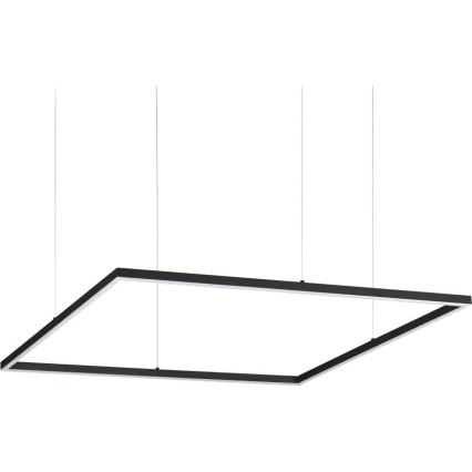 Ideal Lux - LED Lustra ar auklu ORACLE SLIM LED/53W/230V 3000K 90x90 cm melna