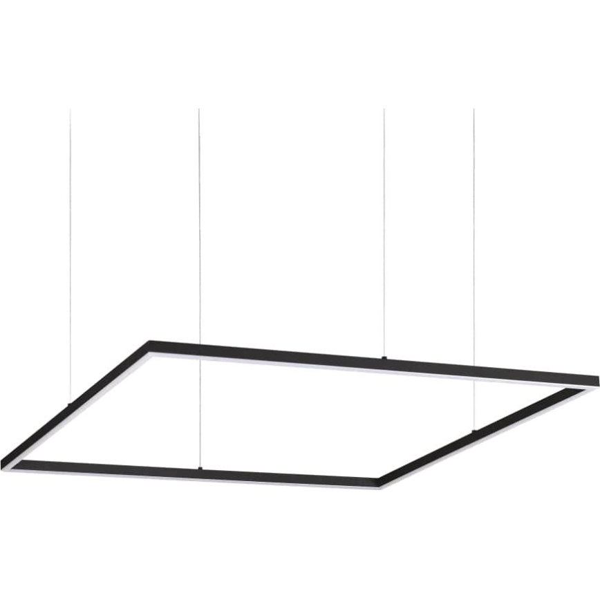 Ideal Lux - LED Lustra ar auklu ORACLE SLIM LED/53W/230V 3000K 90x90 cm melna