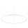Ideal Lux - LED Lustra ar auklu ORACLE SLIM LED/83W/230V 2700K d. 150 cm balta