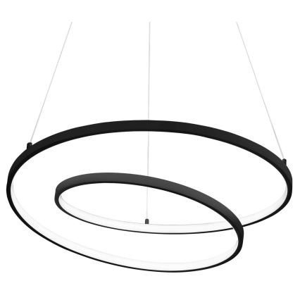 Ideal Lux - LED Lustra ar auklu OZ LED/52W/230V d. 80 cm CRI 90 melna