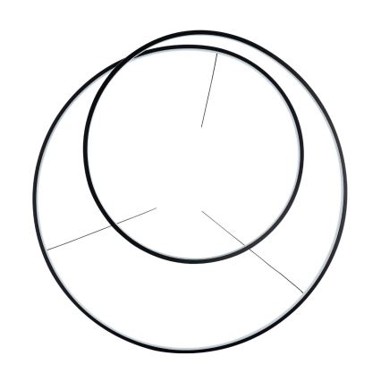 Ideal Lux - LED Lustra ar auklu OZ LED/52W/230V d. 80 cm CRI 90 melna