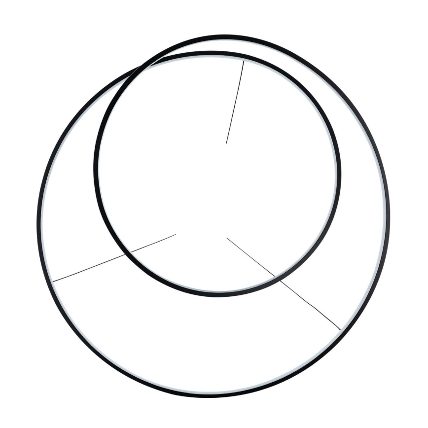 Ideal Lux - LED Lustra ar auklu OZ LED/52W/230V d. 80 cm CRI 90 melna