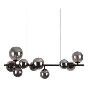 Ideal Lux - LED Lustra ar auklu PERLAGE 10xG9/3W/230V 81 cm melna/dūmakains