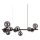 Ideal Lux - LED Lustra ar auklu PERLAGE 10xG9/3W/230V 81 cm melna/dūmakains