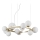 Ideal Lux - LED Lustra ar auklu PERLAGE 11xG9/3W/230V d. 73 cm zelta/balta