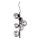 Ideal Lux - LED Lustra ar auklu PERLAGE 6xG9/3W/230V d. 26 cm melna/dūmakains
