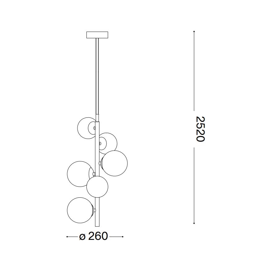 Ideal Lux - LED Lustra ar auklu PERLAGE 6xG9/3W/230V d. 26 cm zelta/balta