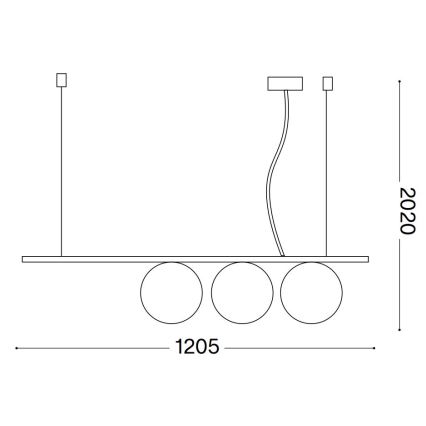 Ideal Lux - LED Lustra ar auklu PERLINE 3xG9/3W/230V zelta