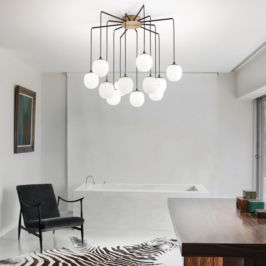 Ideal Lux - LED Lustra ar auklu RHAPSODY 12xG9/3W/230V misiņš