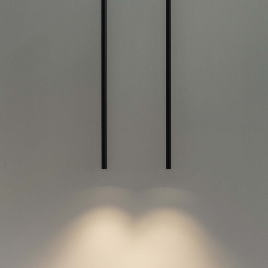 Ideal Lux - LED Lustra ar auklu ULTRATHIN LED/11,5W/230V CRI 90 melna