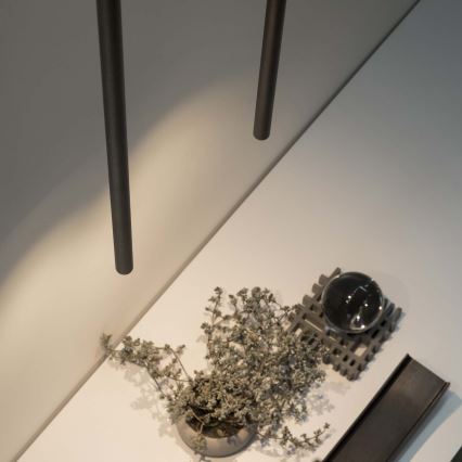 Ideal Lux - LED Lustra ar auklu ULTRATHIN LED/11,5W/230V CRI 90 melna
